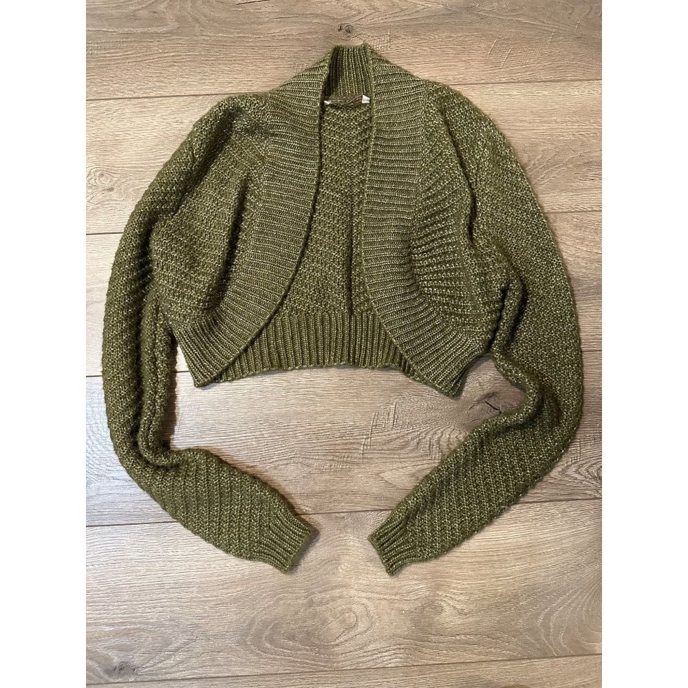 Soft Surroundings NWT Sweater Shawl Cardigan Cropped Wool Alpaca Blend Bolero